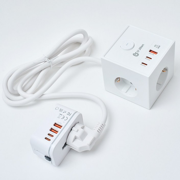 오지렌 여행용 고속충전 멀티탭 멀티어댑터, 1개, 화이트