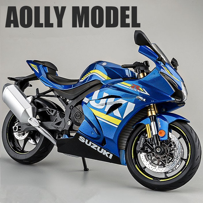 스즈키 GSX-1000R 합금 레이싱 오토바이 다이캐스트 스트리트 스포츠 모델 높은 시뮬레이션 가벼운  장난감