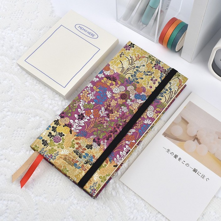 2026 다이어리 페이퍼블랭크스 플래너 위클리 주간 일기장 다꾸 슬림 사이즈, Kara-ori Pink - Slim