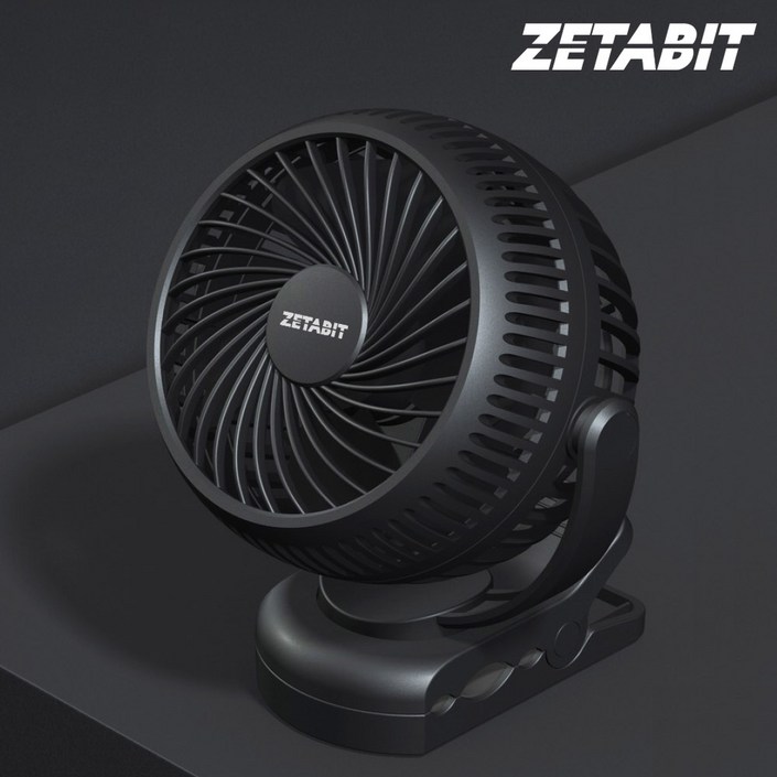ZETABIT 스탠드 앤 클립 미니 충전식 집게형 무선 서큘레이터