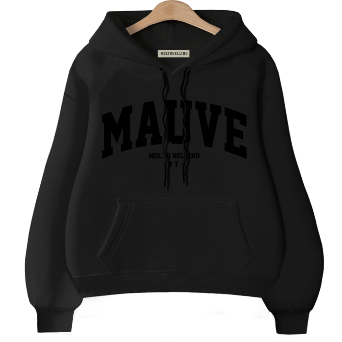 ANSANGSA 모브 여성 오버핏 후드 티셔츠