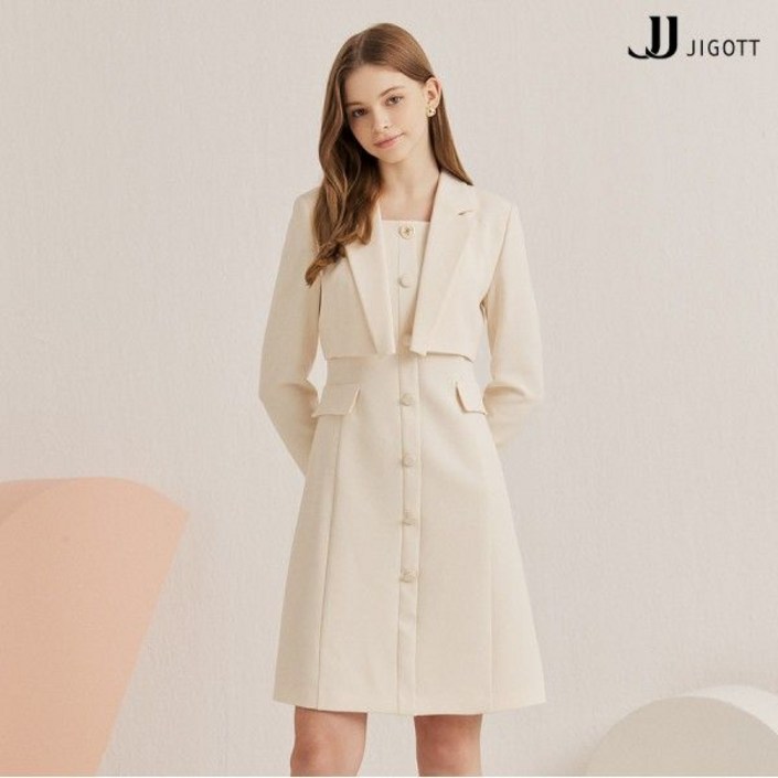 JJ지고트 재킷 디자인 A라인 원피스 GLAA0OP12 20221014