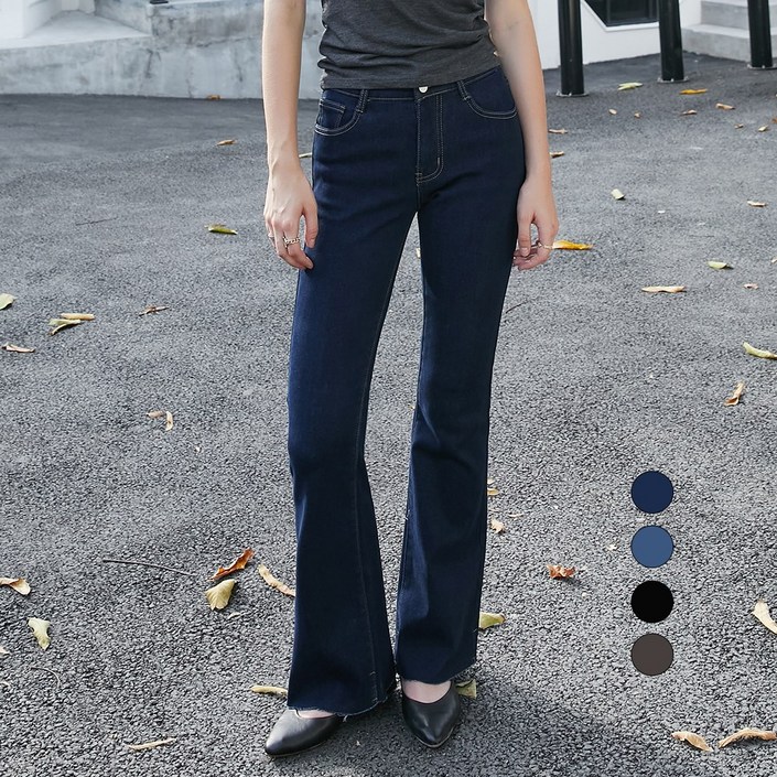 엘블로썸 여성 겨울기모 히든밴드 스판좋은 부츠컷 청바지