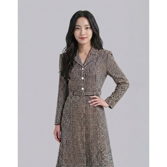 크로커다일레이디 정장 벨티드 플레어 원피스 CLCSOP101