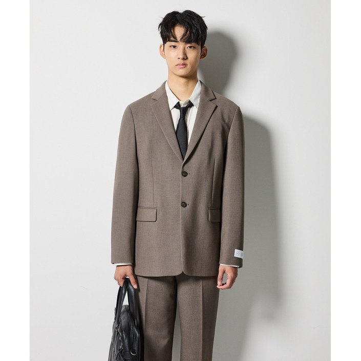 4WAY 스트레치 에센셜 셋업브라운 오버핏SEJUZ53SET
