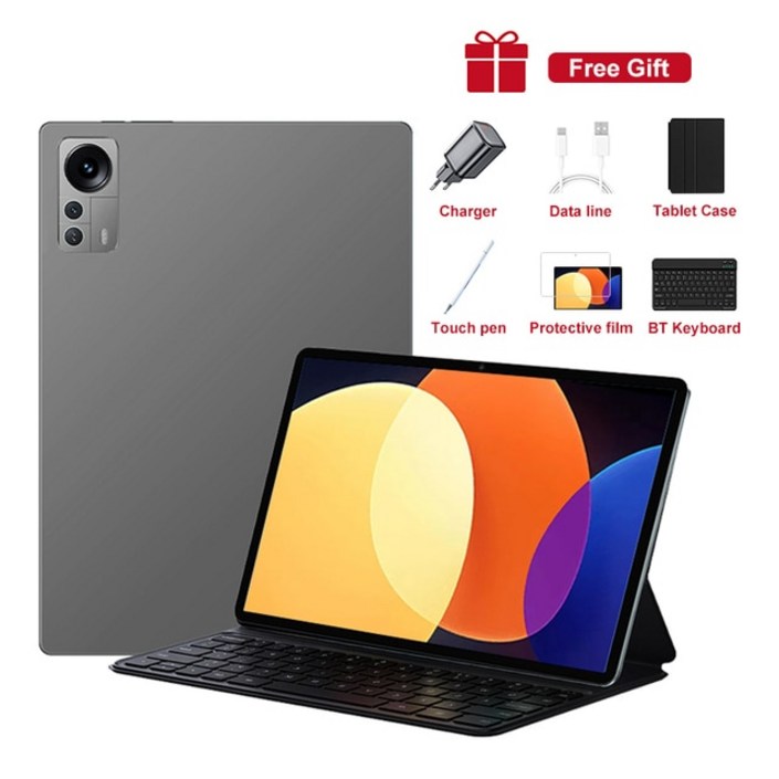 자성 매직 키보드 호환 2023 오리지널 글로벌 버전 태블릿 PC 안드로이드 패드 6 프로 스냅드래곤 870 5G 듀얼 SIM 카드 또는 와이파이 HD 4K 미 탭 12GB 512, 없음, 6.Grey add keyboard  12GB 512G
