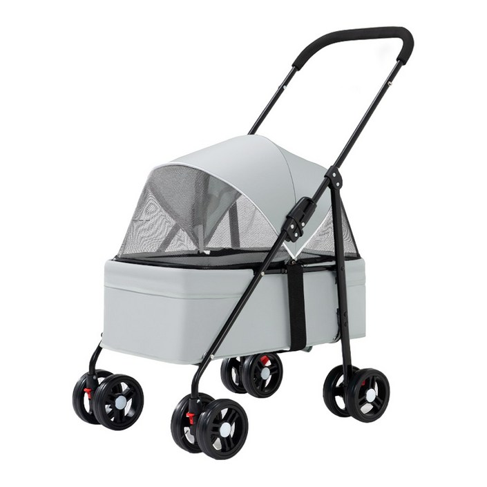 몽글펫 접이식 저상형 강아지 유모차 반려동물 개모차