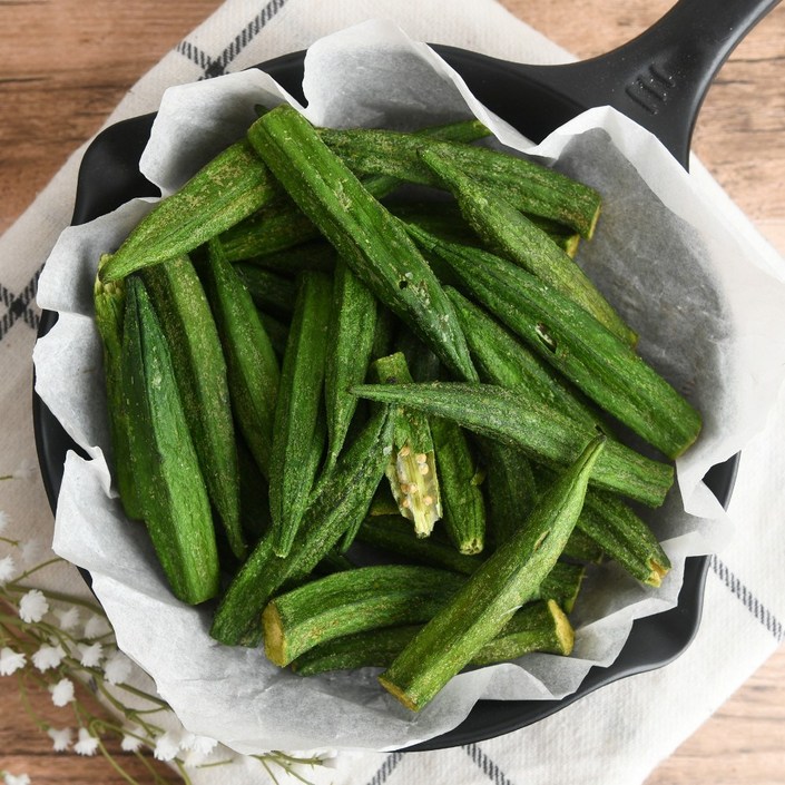 1+1 바삭 건강 간식 건야채 채소 오크라칩, 4개, 100g