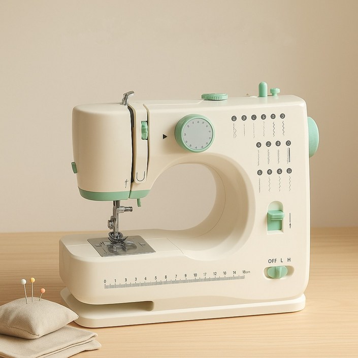 민트프로 가정용 미니 재봉틀 오버록 미싱기 16패턴 초보 입문