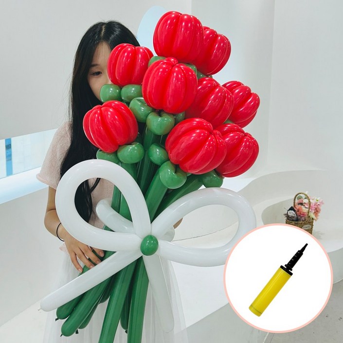 연지마켓 DIY 풍선 꽃다발 만들기 풍선키트 손펌프 세트