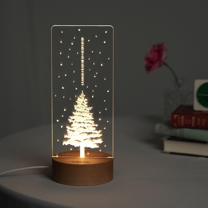 슬로우리스트 겨울나무 각인 무드등 교회 기업 답례품