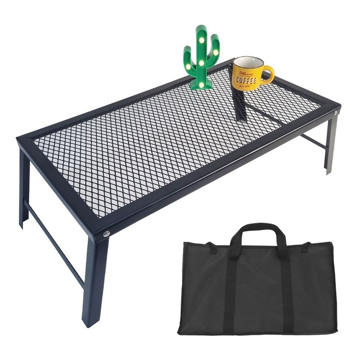 캠핑 보조 사이드 테이블 아이언 메쉬 쿨러스텐드 화로테이블