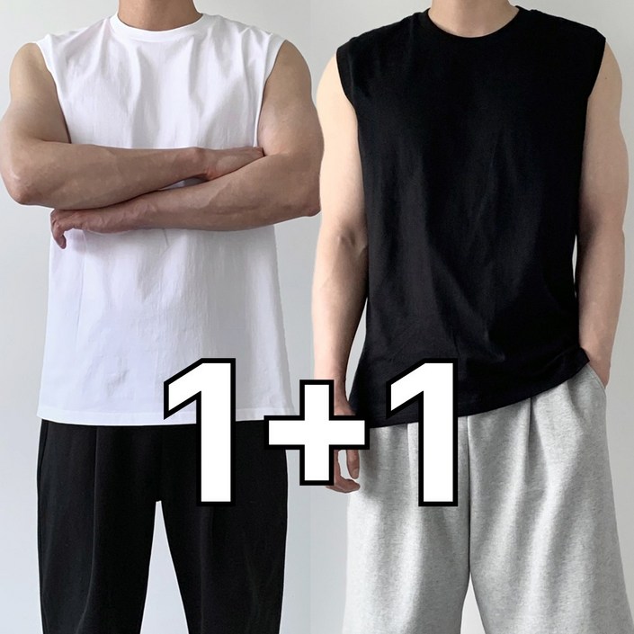 면100 미제이 남자 민소매 티셔츠 오버핏 나시 11