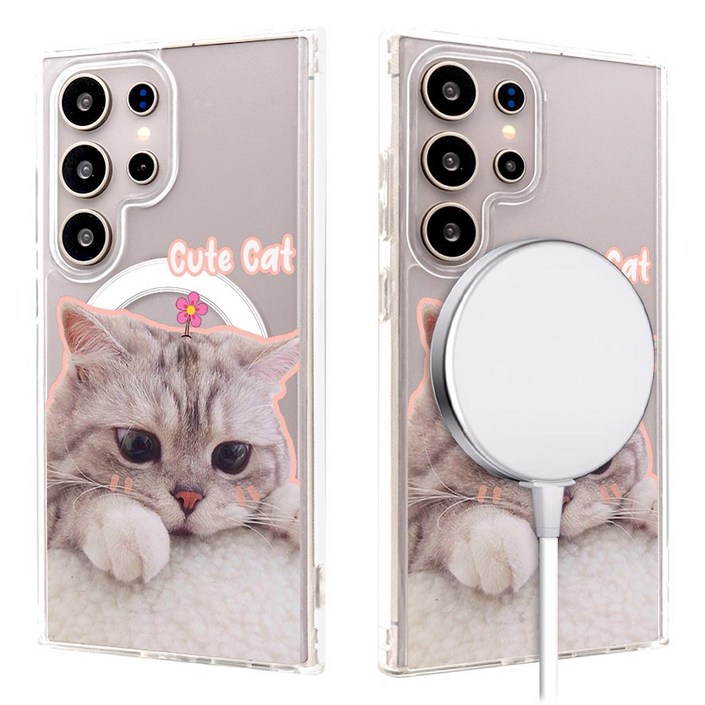 셀론스타 CX25 귀여운 고양이 케이스 맥세이프 마그네틱 아이폰 갤럭시 플립 방탄 케이스