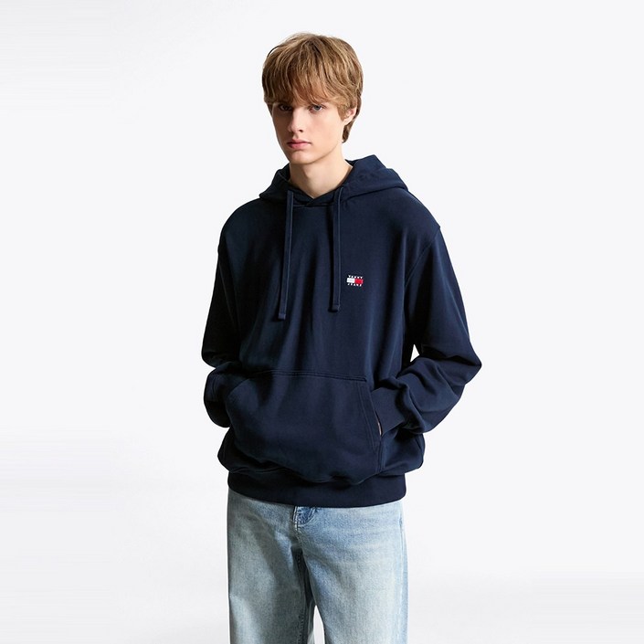 타미힐피거 박시 배지 후디 T32F7TTO01TMT2C1G