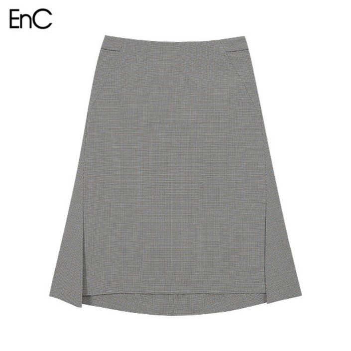 이엔씨 EnC  A라인 체크 스커트 택가격 179000원