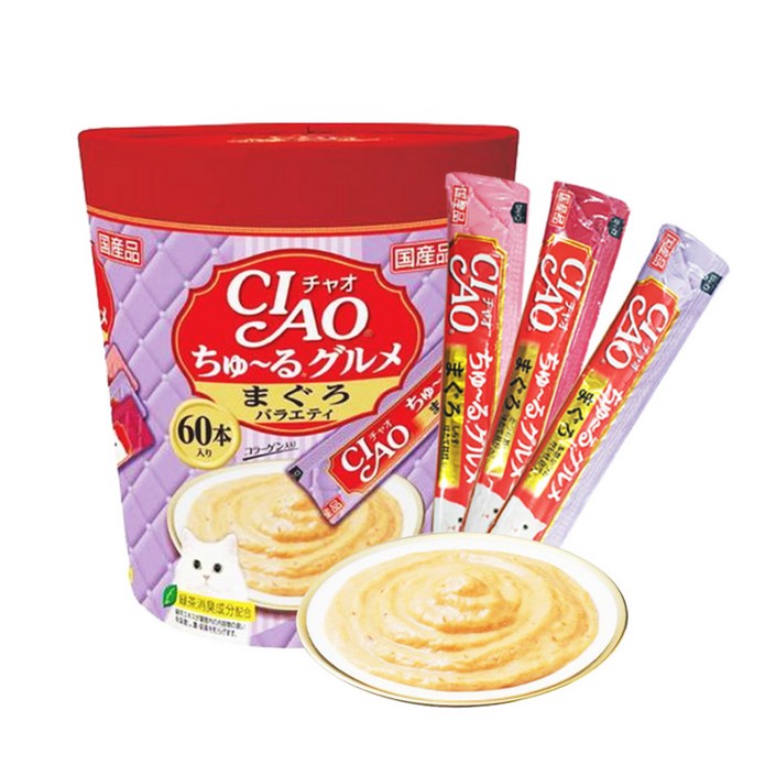 이나바 챠오츄르 구루메 참치 버라이어티 60P 참치가다랑어 SC139, 1