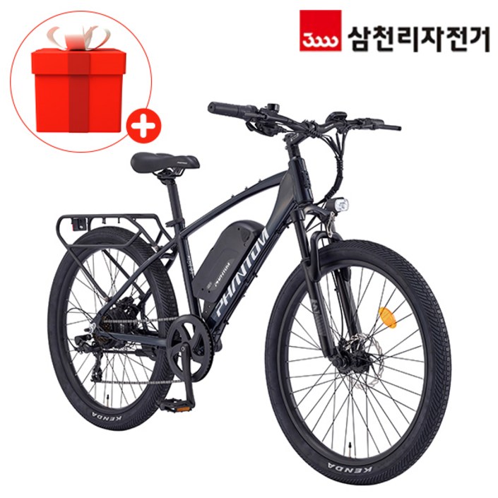 삼천리 2025 완조립 66.04cm26인치 팬텀 TX 파스 스로틀 산악 MTB 전기 자전거