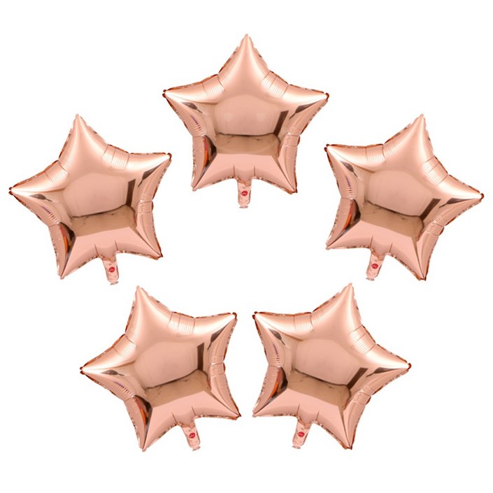 스타 은박풍선(45cm) 파티용품 [에브리띵스마일] 1054, 5개, 로즈골드