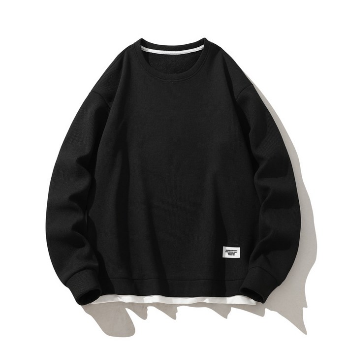 ANYOU 남자 맨투맨 고퀄리티 오버핏 빅사이즈 특양면 맨투맨 티셔츠