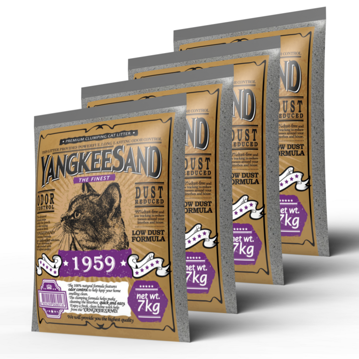 양키샌드 1959 벤토나이트 고양이모래 7kg 총 4봉(총 2박스 배송), 7kg, 4개, 1959 피톤치드
