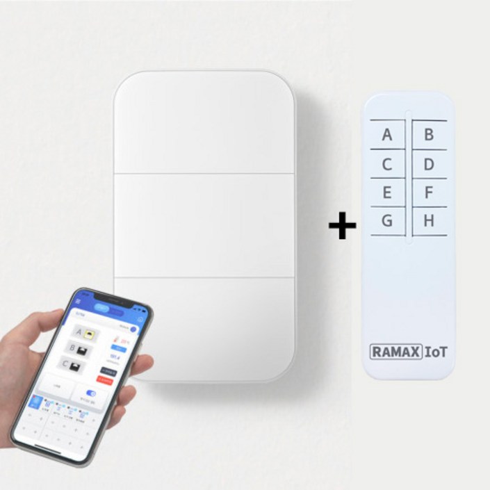 라맥스 IoT 스마트 전등 스위치 3구, 1개 라맥스 IoT 스마트 전등 스위치 3구, 1개