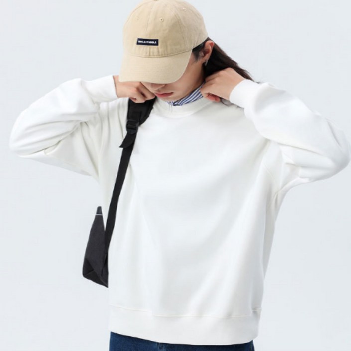 스타일토스트 남녀공용 무지 오버핏 맨투맨