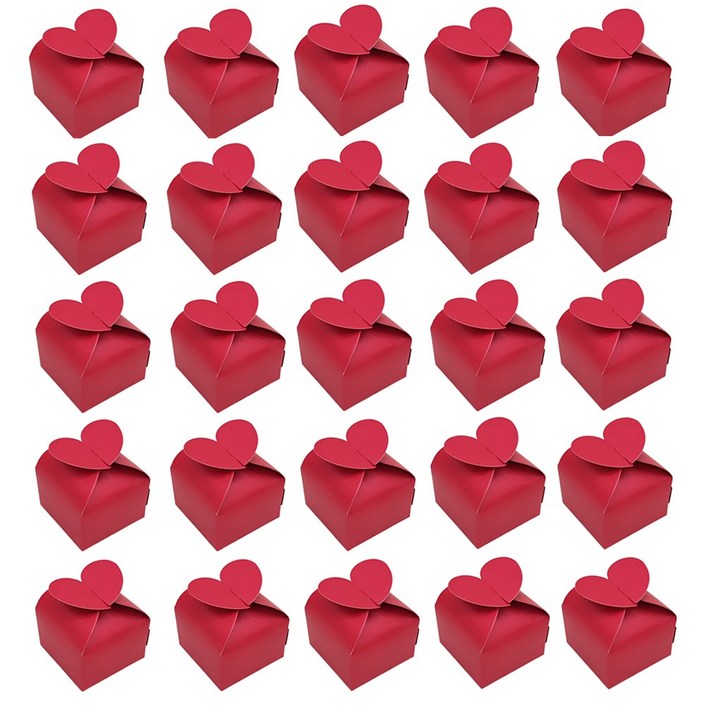 알파벳샵 미니 선물상자 작은 포장박스 세트, 1세트, 레드