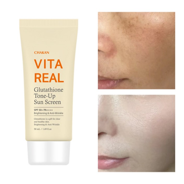 기미 잡티 미백 글루타치온 톤업 선크림 SPF50 PA, 1개, 50ml 기미 잡티 미백 글루타치온 톤업 선크림 SPF50 PA, 1개, 50ml