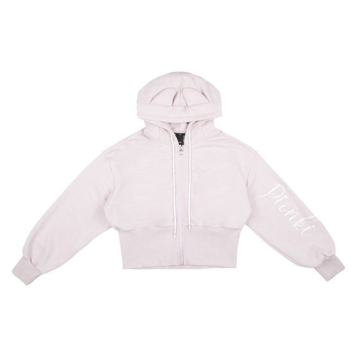 DAUB 여성 후디 크롭 집업 PINK