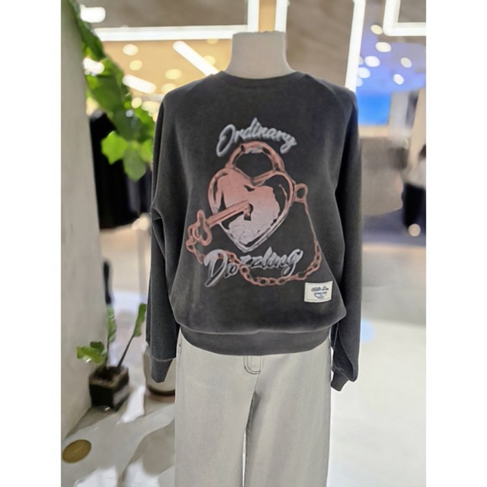 ZOOC 빈티지 그래픽 스웻셔츠 Z254PSM704