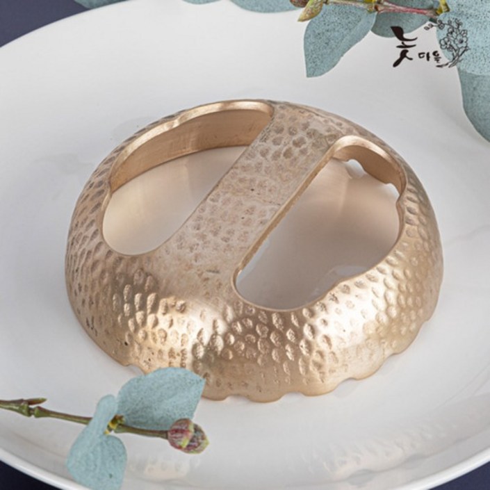 놋마을 방짜유기 양손 괄사 미용 휴대용 사우나 목욕탕, 1개, 금색