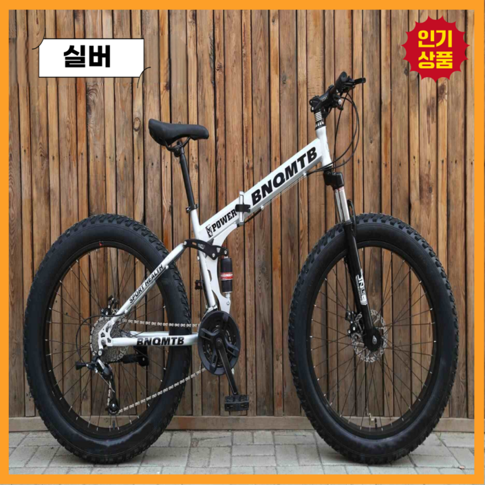 제이크스 펫바이크 산악 자전거 MTB 오프로드 입문용 광폭타이어, 1개, 185cm, 실버24인치21단