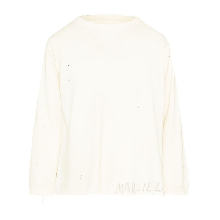 메종 마르지엘라 핸드라이팅 스웨트셔츠