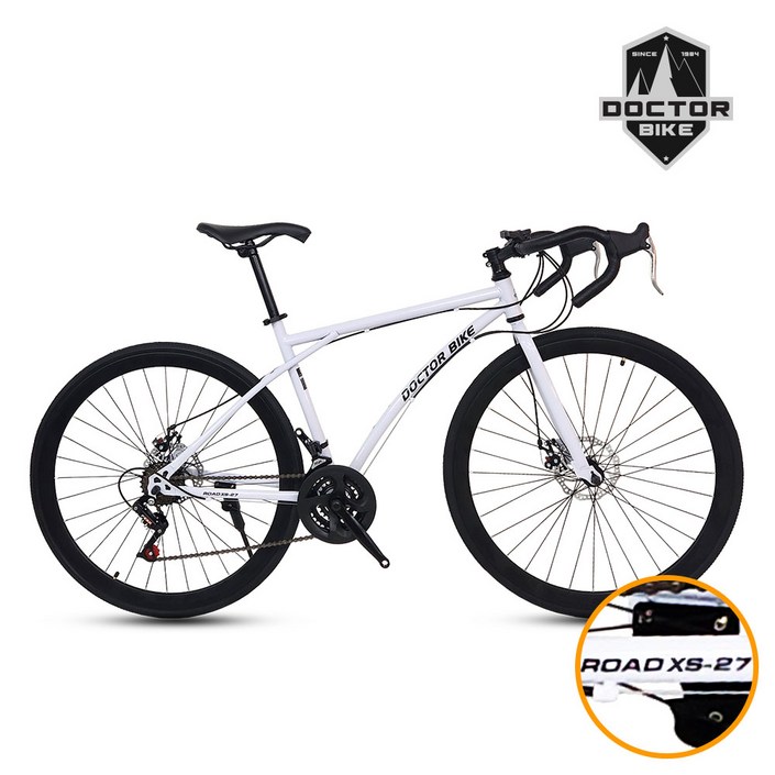 닥터바이크 로드바이크 24단 디스크브레이크 700C 로드자전거 입문용 ROAD XS27, 1개, 170cm, 화이트미조립