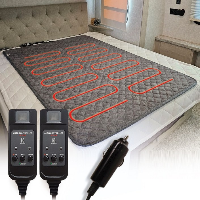 휴로스틱 DC 12V 카본 캠핑전기매트 차박 탄소 전기매트, 그레이세미