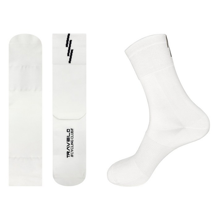 트레벨로 컴프레션 자전거 양말 2pcs, 화이트, 2개 트레벨로 컴프레션 자전거 양말 2pcs, 화이트, 2개