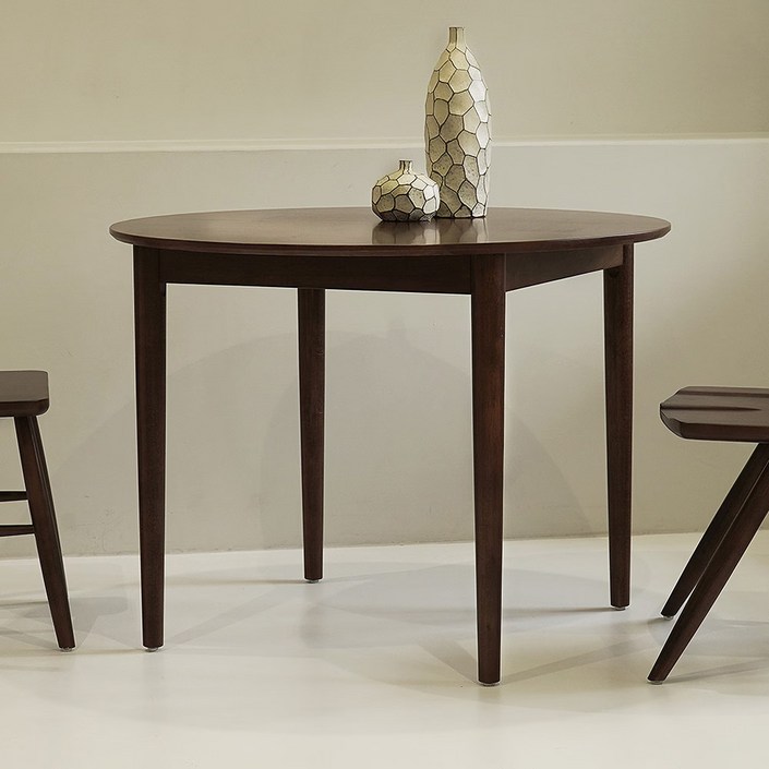 포르보 월넛 원목 카페 원형 모던 식탁테이블 3size