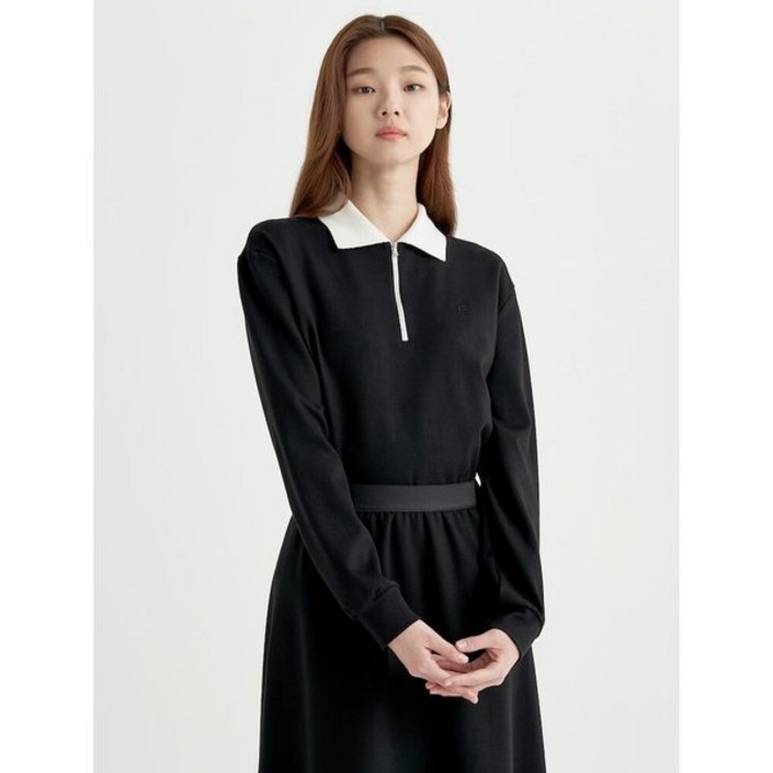 빈폴레이디스 블랙 니트 칼라 티셔츠 BF2X41C035