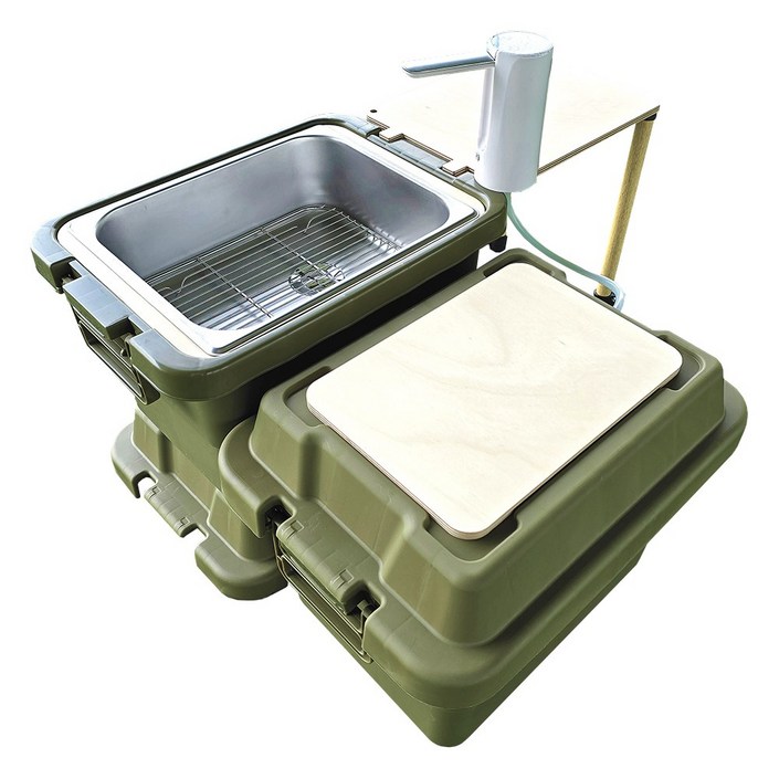 위스커버리 캠핑 싱크대 테이블 설거지 세면대 조리대 접이식 개수대 캠핑박스 테이블