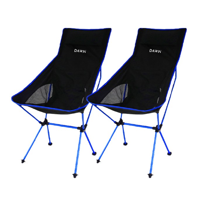 던 고르고 휴대용 접이식 캠핑 의자 체어 캠핑용품 1+1, 파란색+파란색 - 쇼핑앤샵
