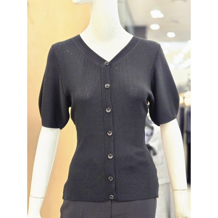 [케네스레이디] 퍼프 소매 브이넥 가디건  EVCDPI9800