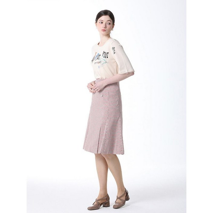 이앤씨 머메이드 체크 스커트  택가격  219000원