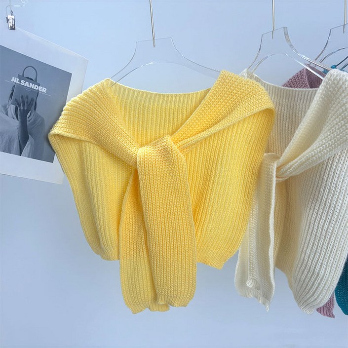 여성 니트 숄 데일리용 여성용 두꺼운 보온 니트 숄 심플 스타일 LT