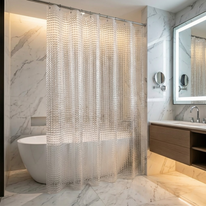 피아루네 욕실 샤워커튼