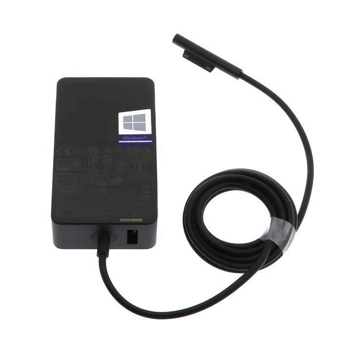 마이크로소프트 뉴 서피스 프로 고 북 랩탑 전원 어댑터 스크래치 충전기 15V 2.58A 44W 케이블포함