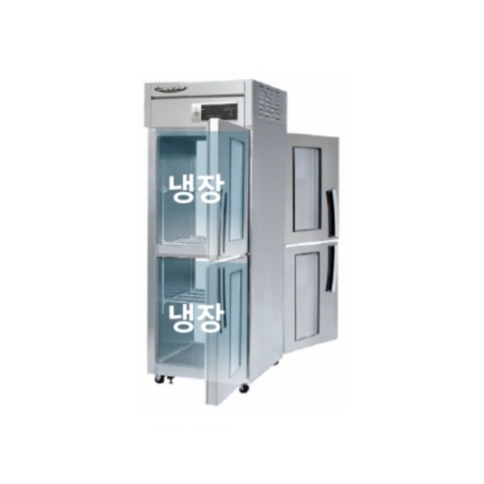 라셀르 대영이앤비 간냉식 업소용 고급형 양문형 냉동 냉장고 25박스 올냉장 유리도어 4칸 LP525R2G