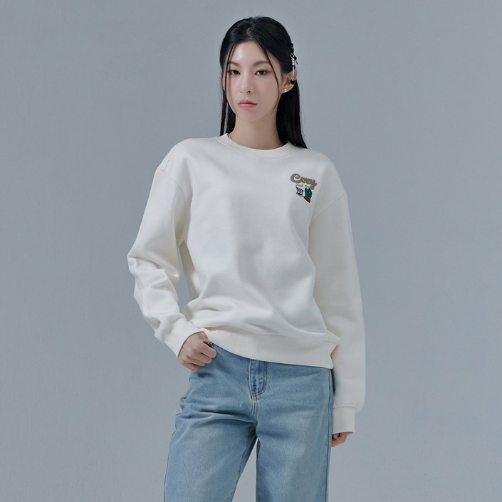 [체이스컬트][NC해운대점][신상50%세일] 공용 부클 캐릭터 기모 맨투맨 티셔츠  CFRU5123D0A