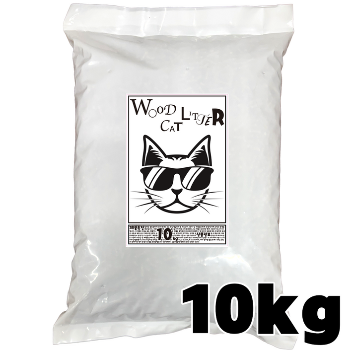 우드캣리터 고양이,햄스터,고슴도치 등 소동물 화장실 배딩용 우드펠릿 10kg