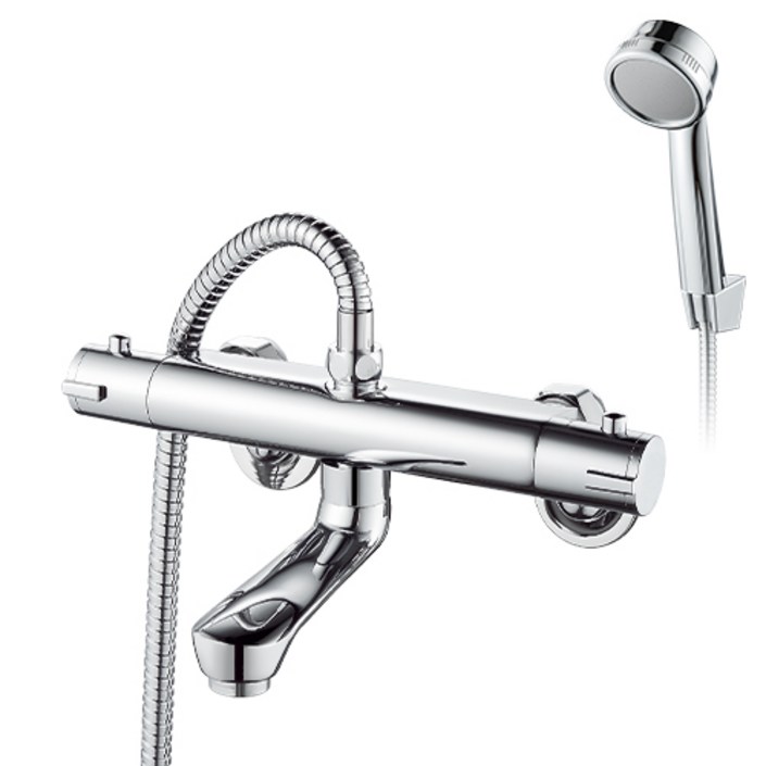 욕실 자동 온도 조절 욕조 샤워 수전 각도조절 304스테인리스 스틸